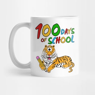 100 Days Of School Tiger Kindergarten Teacher 2022 Mug